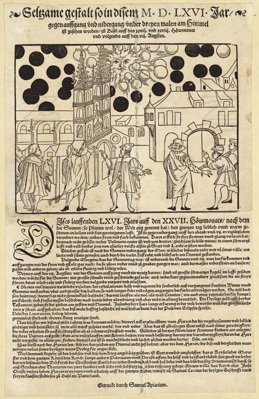 1566 Basel celestial phenomenon broadsheet